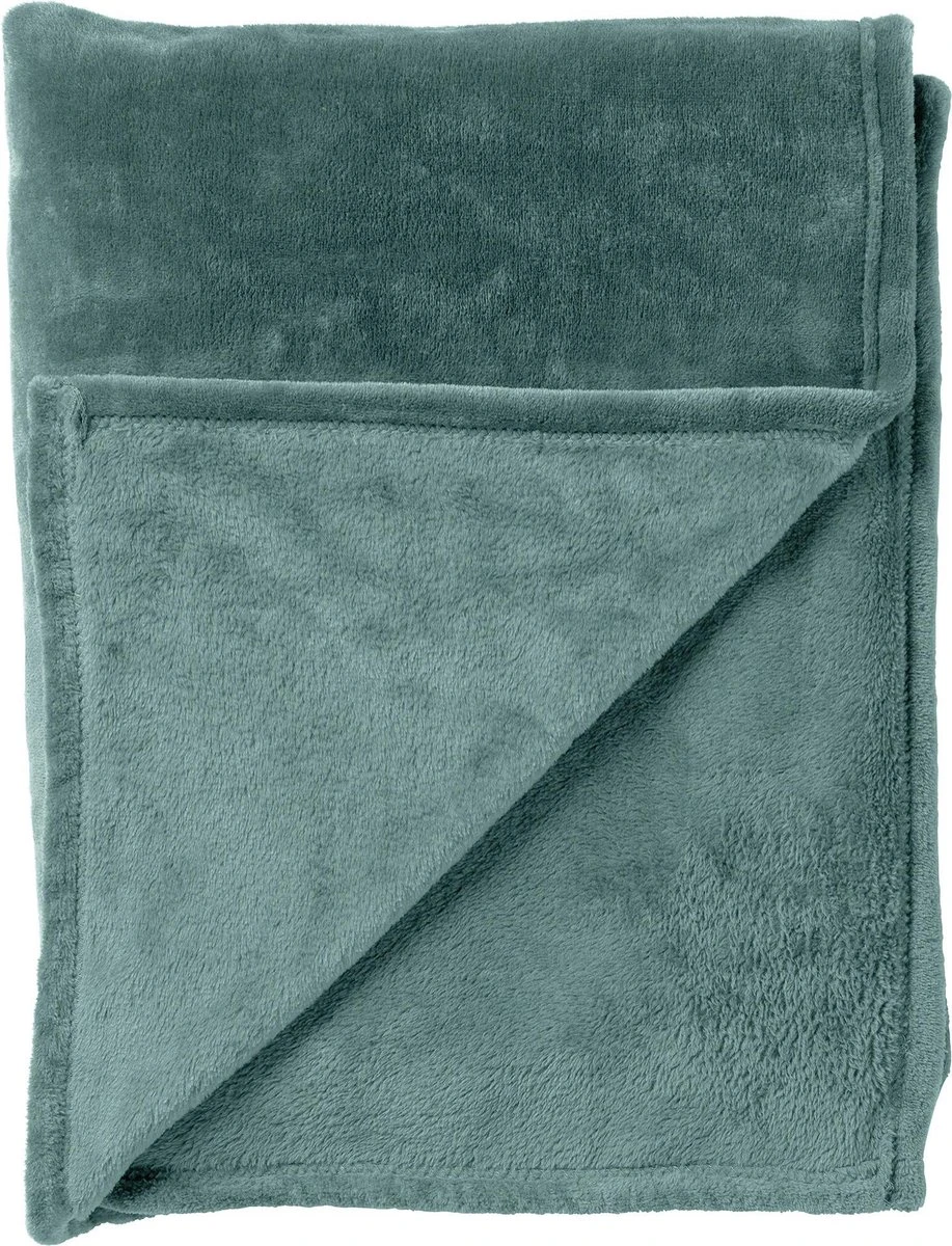 Dutch Decor - CHARLIE - Plaid Flannel Fleece XL - 200x220 Cm - Sagebrush Green - Groen - Deken 1 Dutch Decor - CHARLIE - Plaid Flannel Fleece XL - 200x220 Cm - Sagebrush Green - Groen - Deken