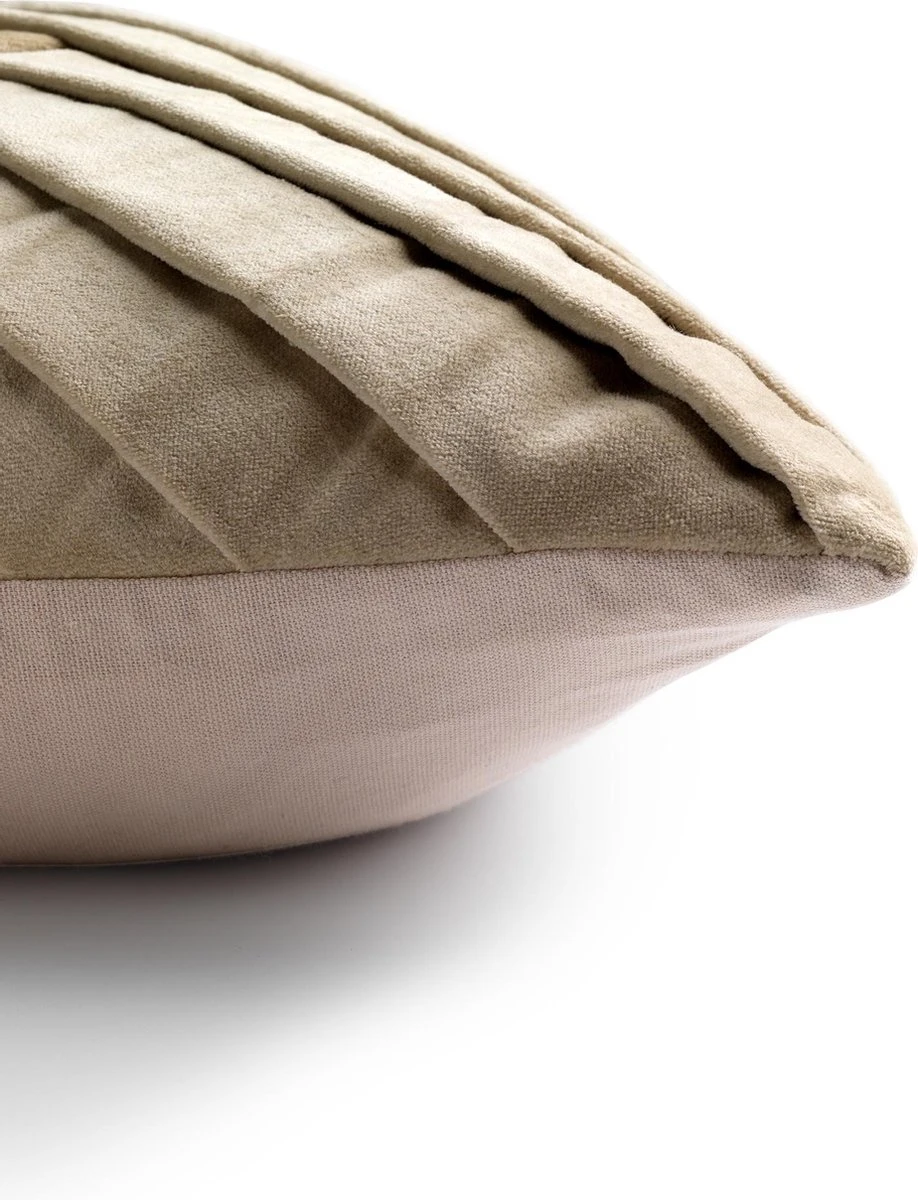 GIDI - Kussenhoes Velvet 45x45 Cm - Pumice Stone - Beige - Exclusief Binnenkussen 2 GIDI - Kussenhoes Velvet 45x45 Cm - Pumice Stone - Beige - Exclusief Binnenkussen - Afbeelding 2