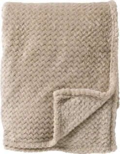 Dutch Decor - MARA - Plaid 150x200 Cm - Pumice Stone - Beige - Effen - Zigzag Patroon - Superzacht - Deken -Dutch Decor 938x1200