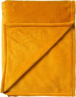 Dutch Decor - BILLY - Plaid Flannel Fleece 150x200 Cm - Golden Glow - Geel - Superzacht - Deken