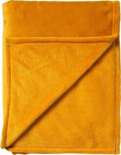 Dutch Decor - CHARLIE - Plaid Flannel Fleece XL - 200x220 Cm - Golden Glow - Geel - Deken