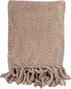 Dutch Decor - ZIGGY - Plaid Van Fleece 140x180 Cm Pumice Stone - Beige - Deken