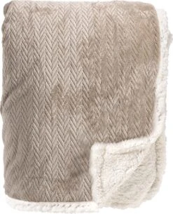 Dutch Decor - BOBBY - Plaid 150x200 Cm Pumice Stone - Beige - Teddy - Deken