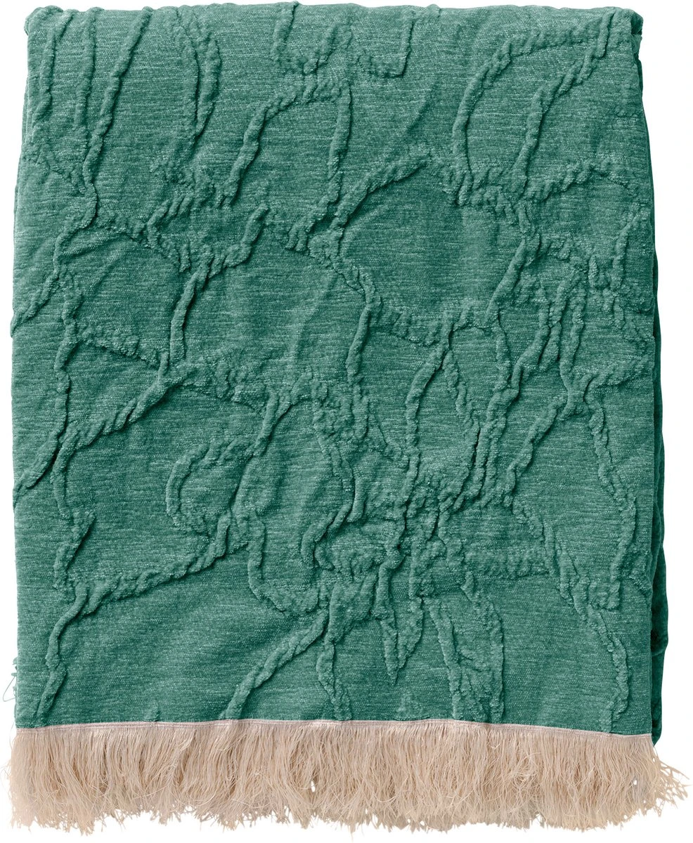 Dutch Decor - FLORINE - Plaid 140x180 Cm Sagebrush Green - Groen - Deken