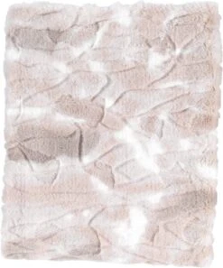 Dutch Decor - ROEL - Plaid Bontlook 130x170 Cm - Zand - Beige - Roze - Wit - Superzacht - Deken -Dutch Decor 998x1200 2